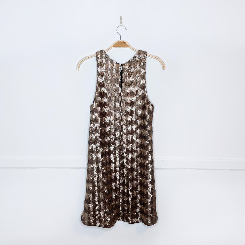 talula canterbury bronze sequin party dress