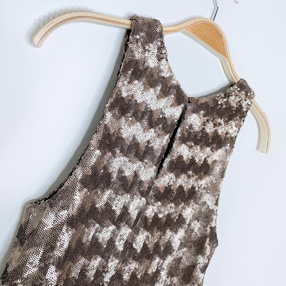 talula canterbury bronze sequin party dress