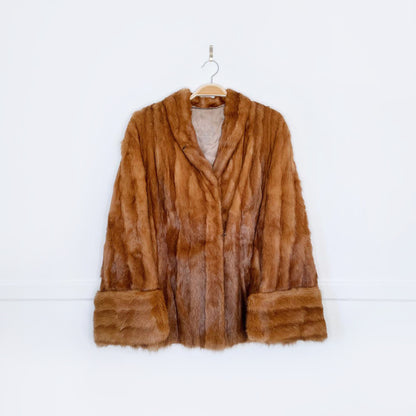 vintage 60s mink princess cut fur coat