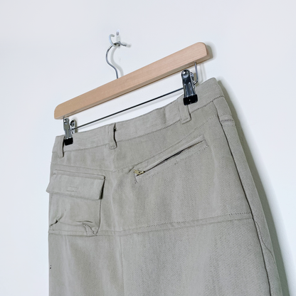 nwt deadstock parasuco rebel-i tan midi skater skirt - size 4