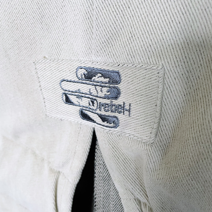 nwt deadstock parasuco rebel-i tan midi skater skirt - size 4