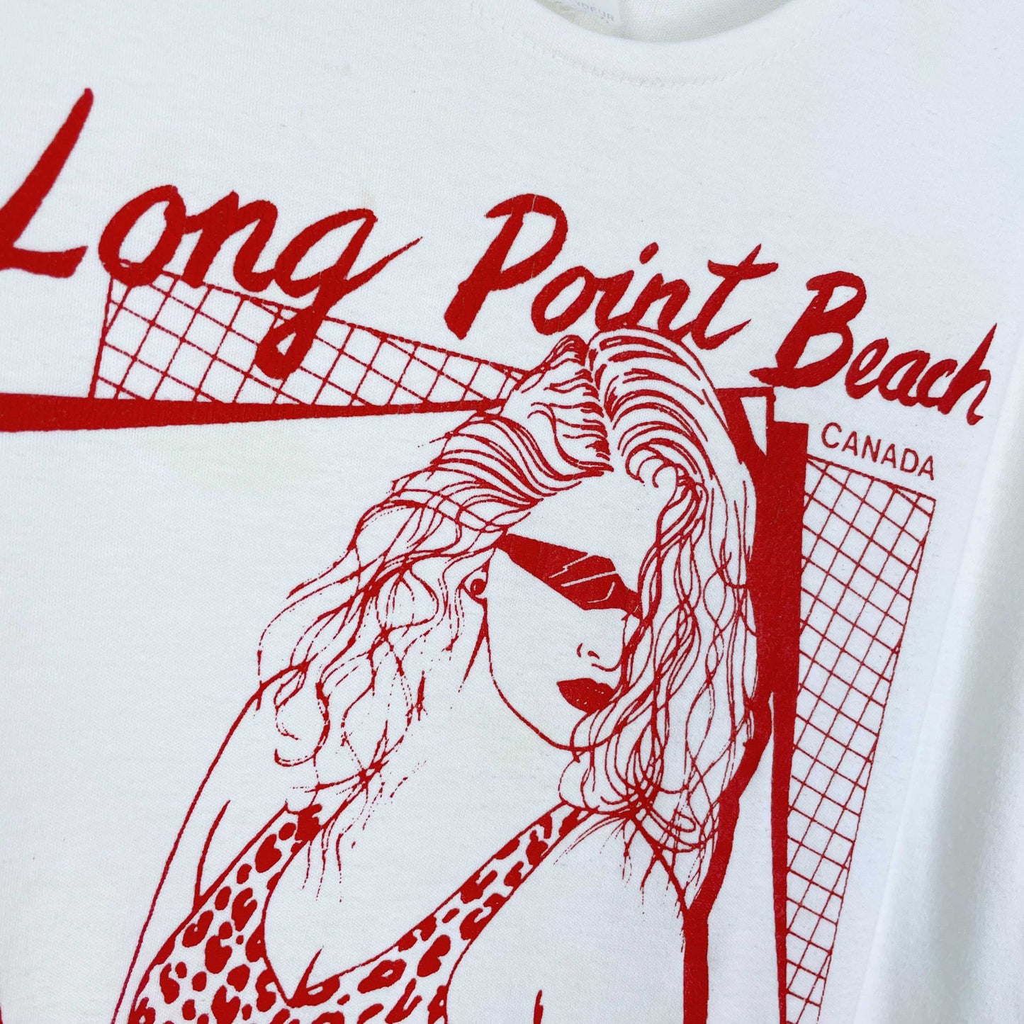 vintage 80s long point beach tank