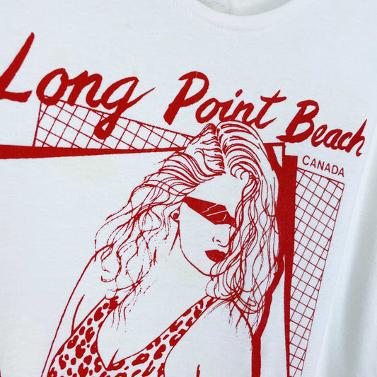 vintage 80s long point beach tank