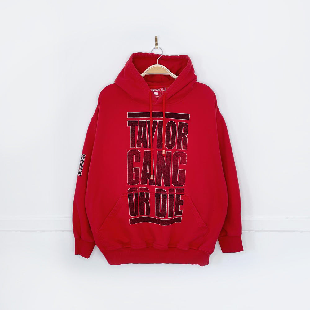 vintage 00s whiz khalifa taylor gang or die graphic hoodie
