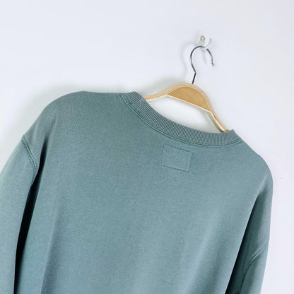 roots 2020 teal logo crew - size medium