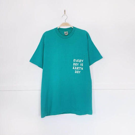 vintage 90s tt&co x earth activist pocket tee