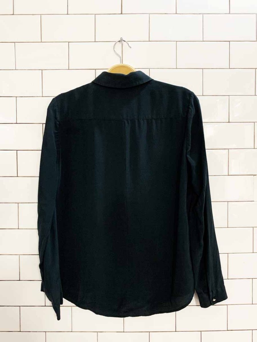 ted baker 100% silk full button blouse - good market thrift store