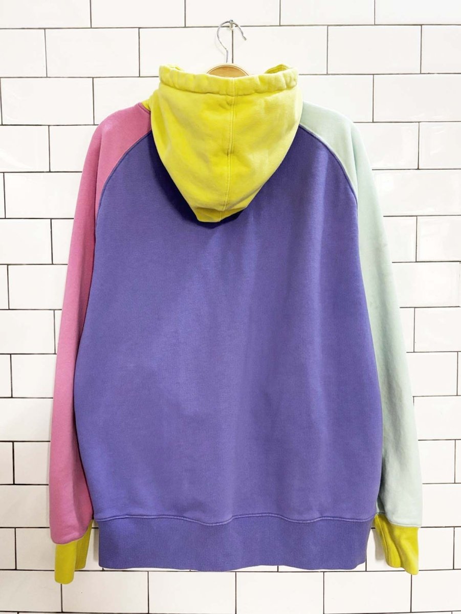 teddy fresh pastel color block hoodie sweatshirt - good market thrift store