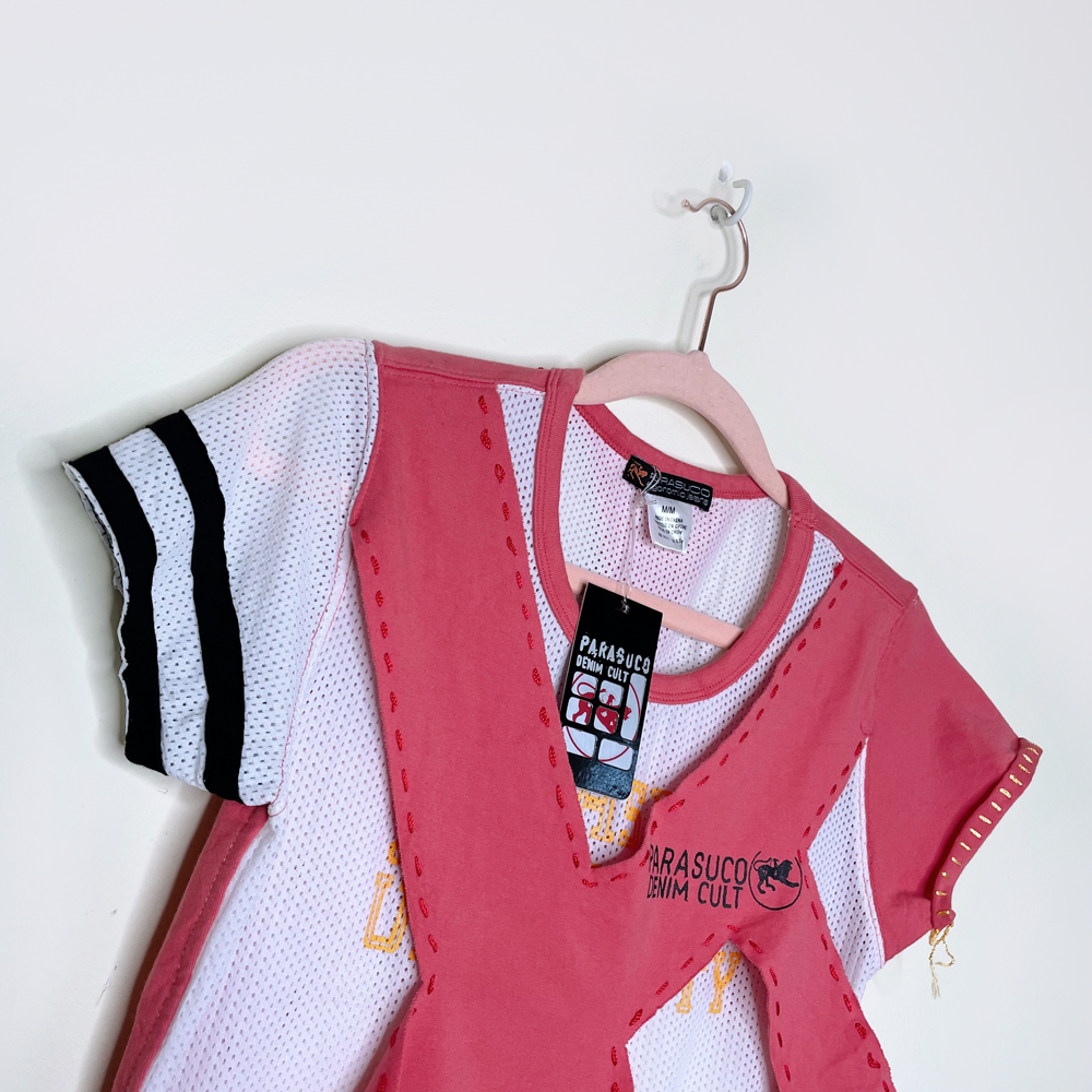 nwt deadstock parasuco denim cult mesh tee