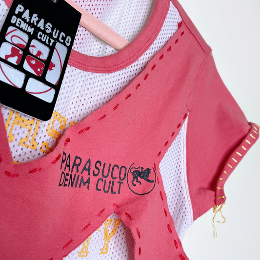 nwt deadstock parasuco denim cult mesh tee