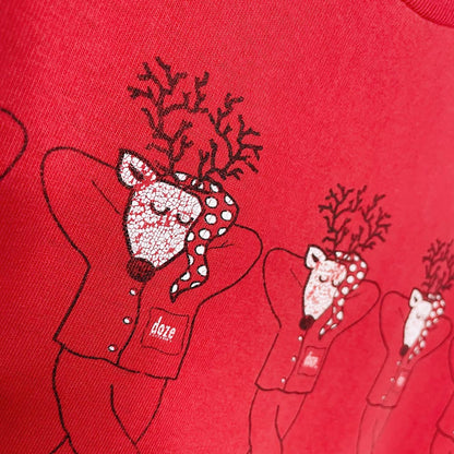 vintage 90s made in usa dozin' reindeer t-shirt dress