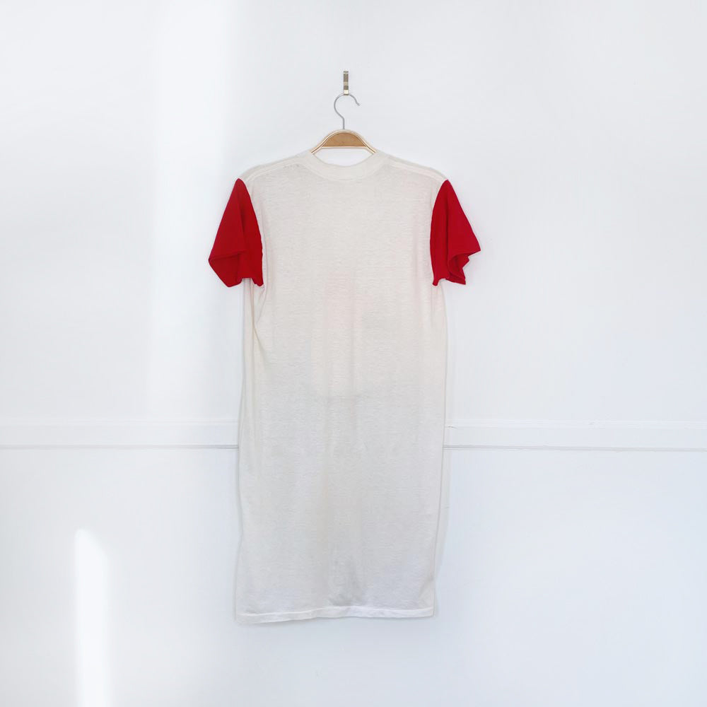 vintage 80s santa t-shirt dress