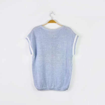 vintage 80s jantzen knit tennis vest