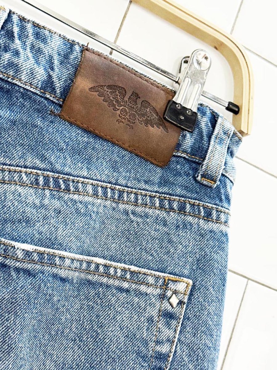 tennis wide leg diamond stud jeans - good market thrift store