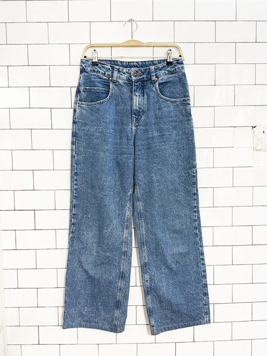 tennis wide leg diamond stud jeans - good market thrift store