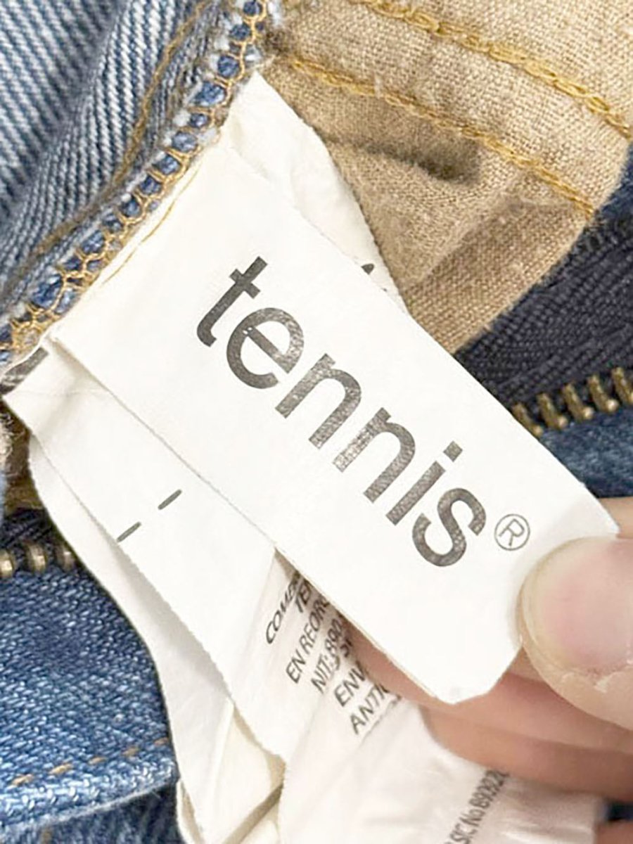 tennis wide leg diamond stud jeans - good market thrift store