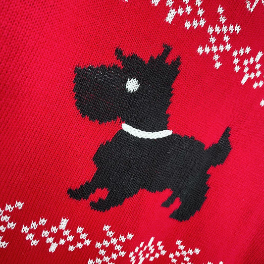 vintage liz claiborne holiday scottish terrier knit