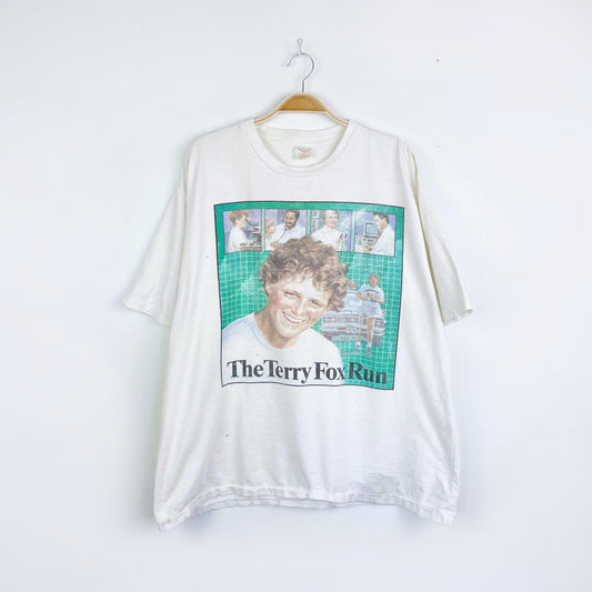 vintage 80s terry fox run graphic tee