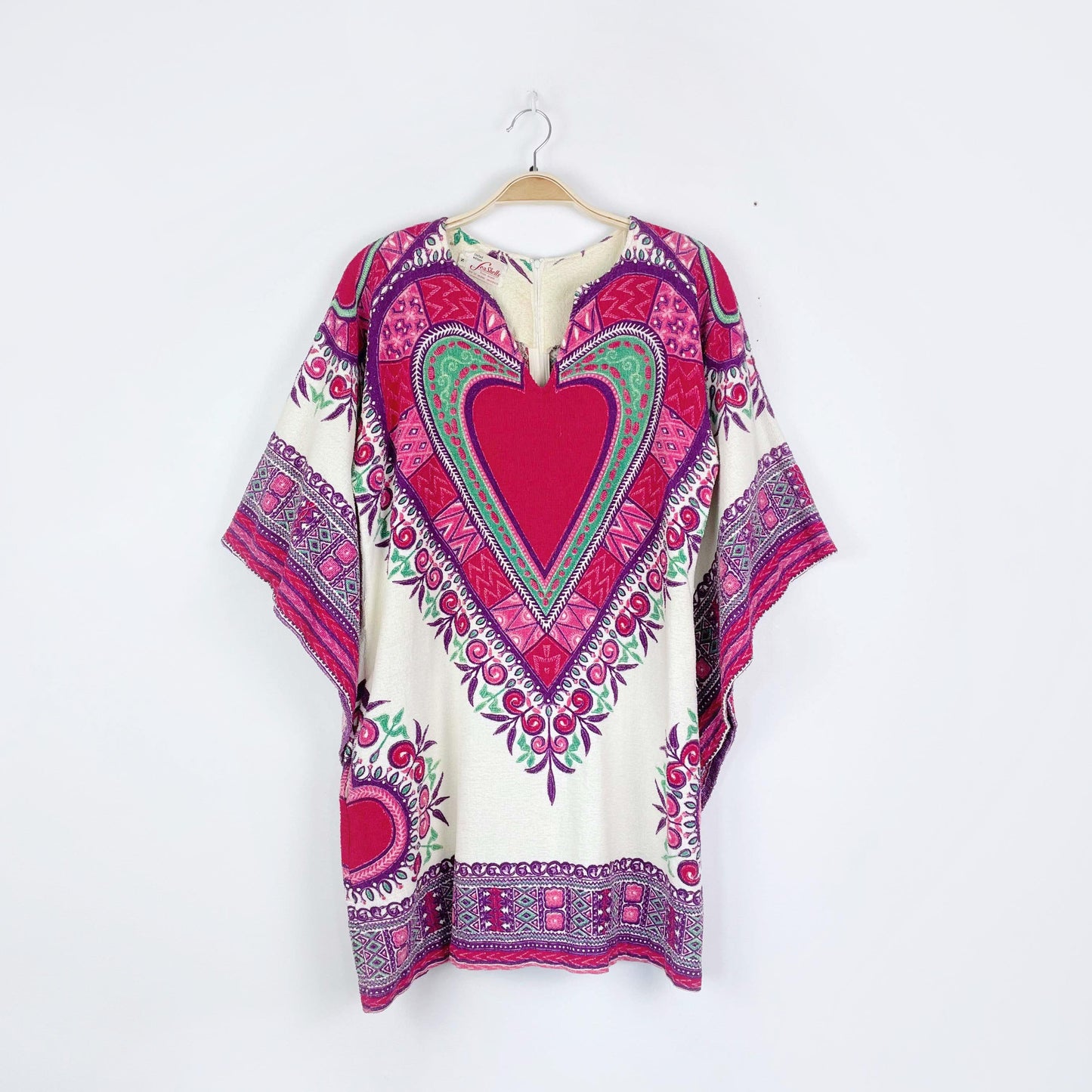 vintage 60's limited edition seashells miami terry cabana dress