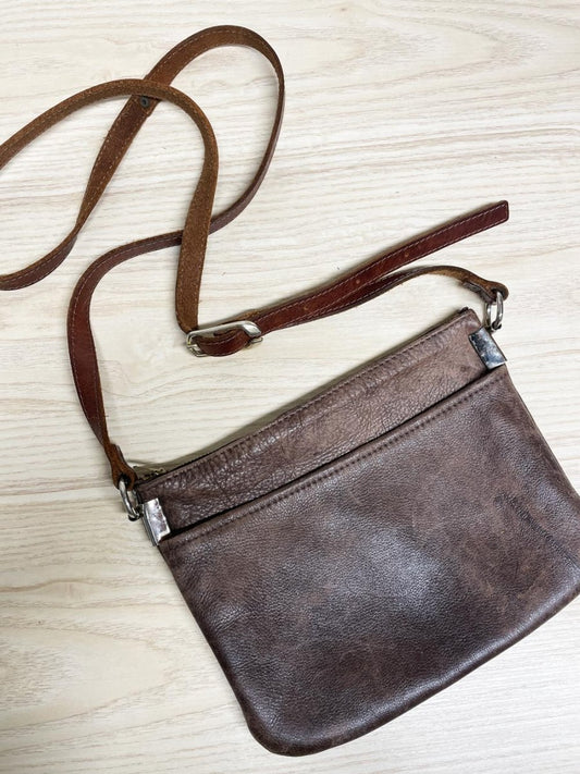 the cob shop handmade rustic leather crossbody bag - good market thrift store