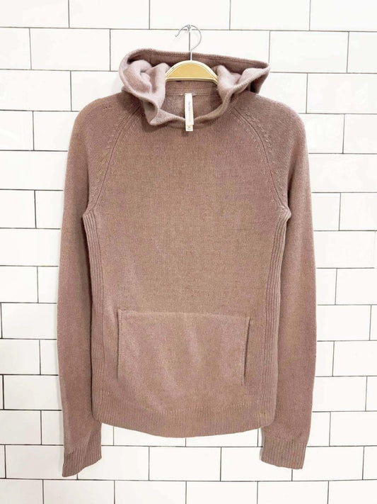 the group babaton luxe 100% cashmere knit hoodie | aritzia - good market thrift store