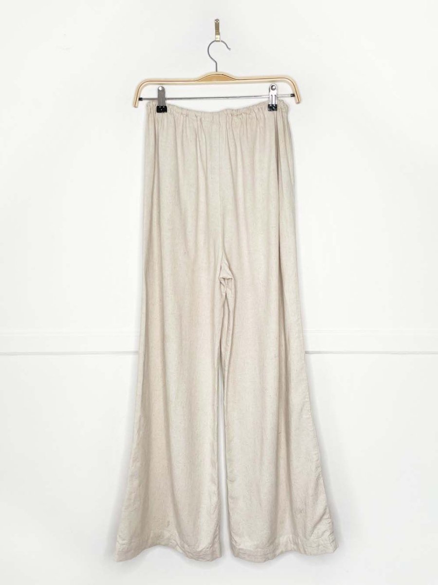 the native one linen - blend wide leg pants - good market thrift store