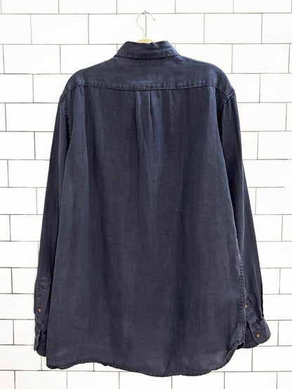 the new envy 100% linen button down shirt - good market thrift store