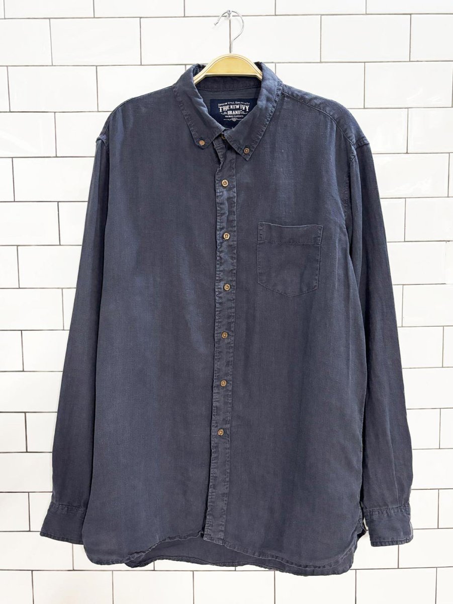 the new envy 100% linen button down shirt - good market thrift store