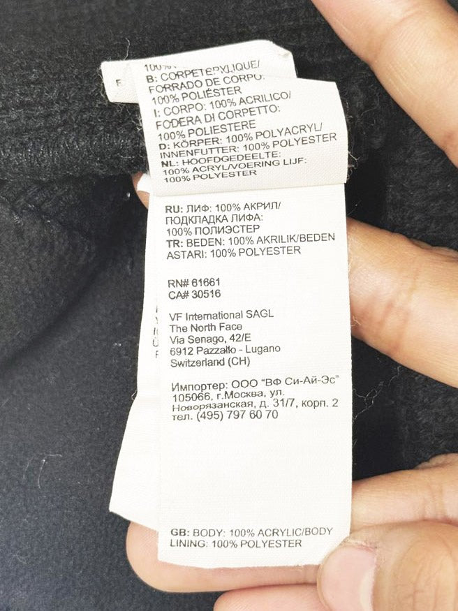 the north face fleece lined knit beanie - good market thrift store