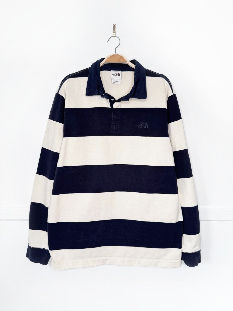 the north face rugby striped long sleeve shirt - good market thrift store