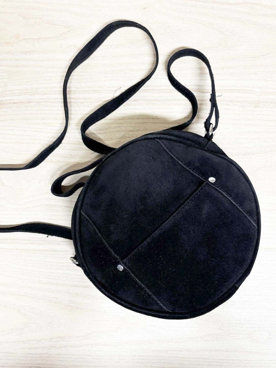 the only suede round crossbody bag - good market thrift store