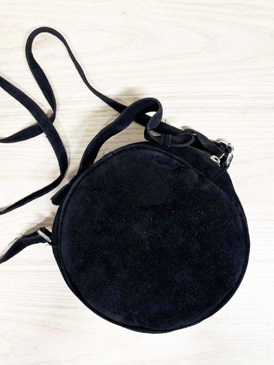 the only suede round crossbody bag - good market thrift store