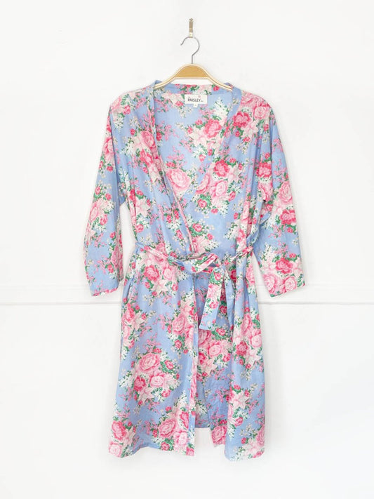 the paisley box rose floral cotton robe | made in India - good market thrift store