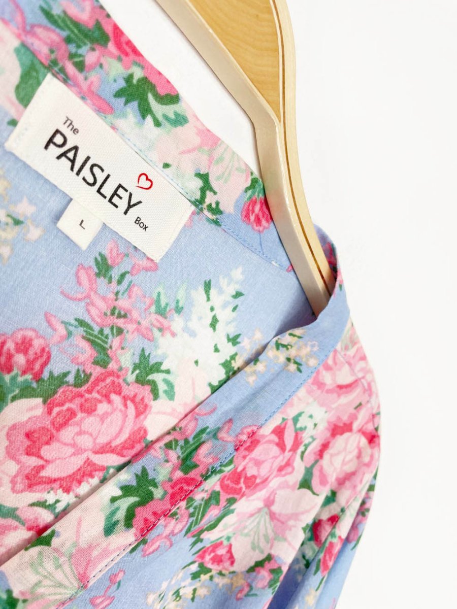 the paisley box rose floral cotton robe | made in India - good market thrift store