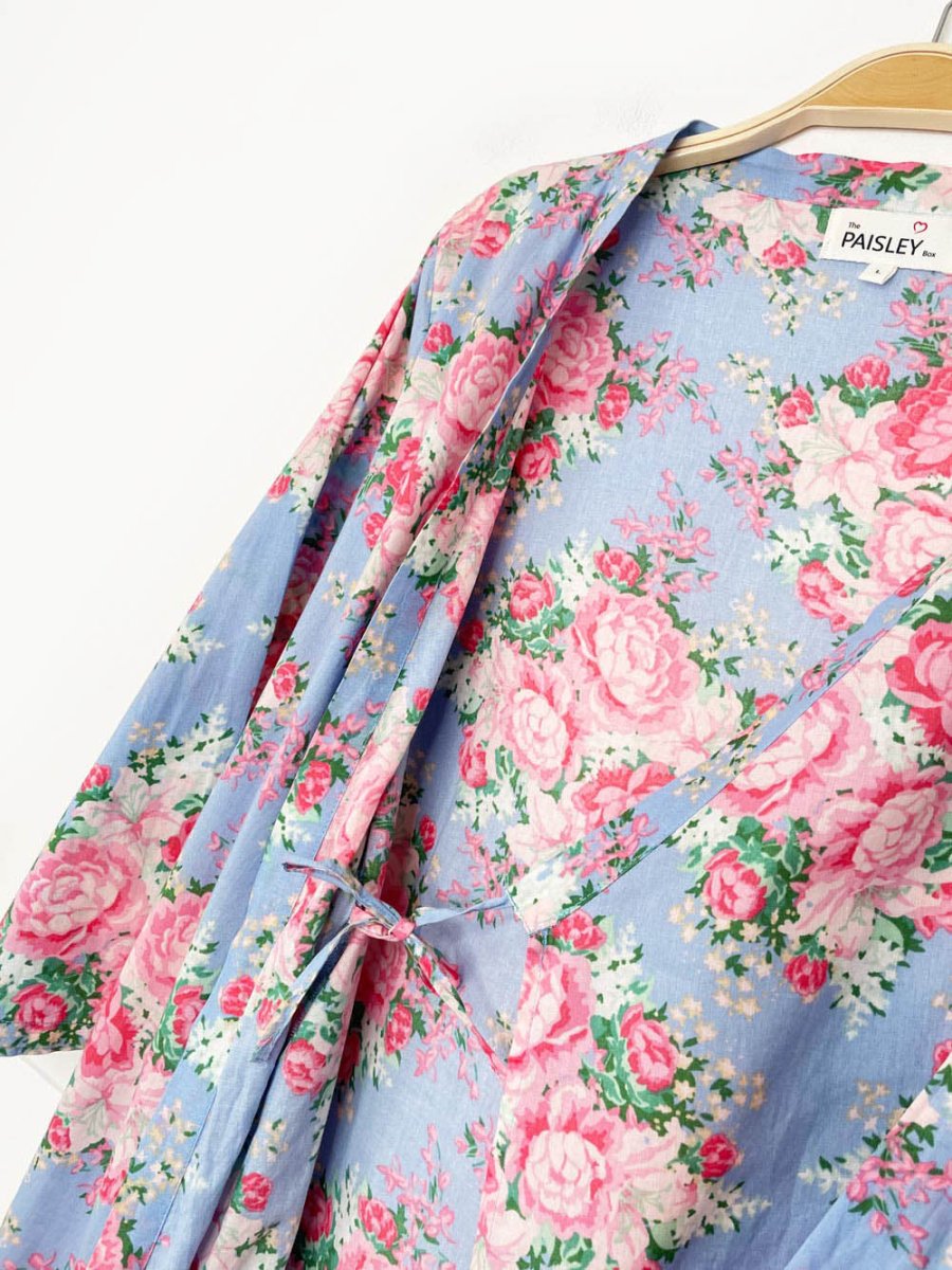 the paisley box rose floral cotton robe | made in India - good market thrift store