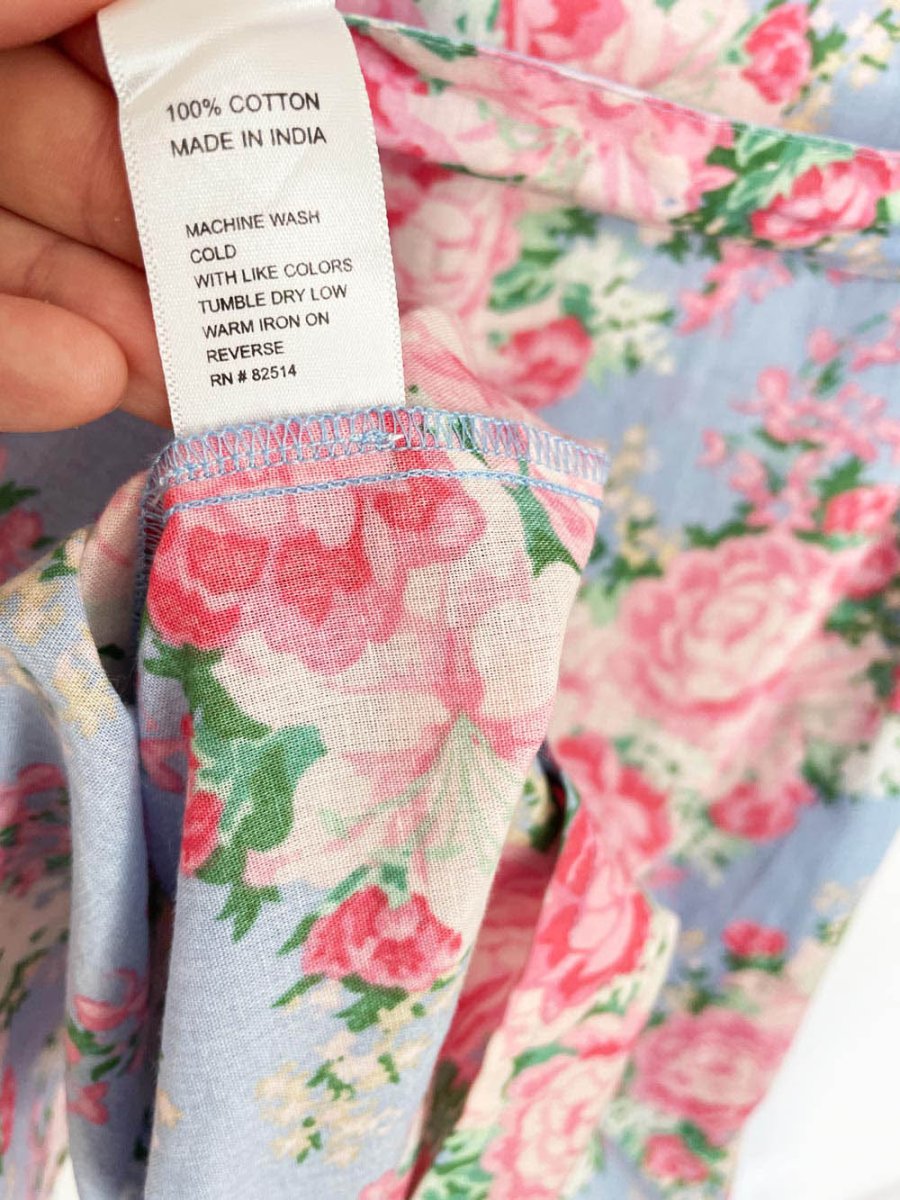 the paisley box rose floral cotton robe | made in India - good market thrift store
