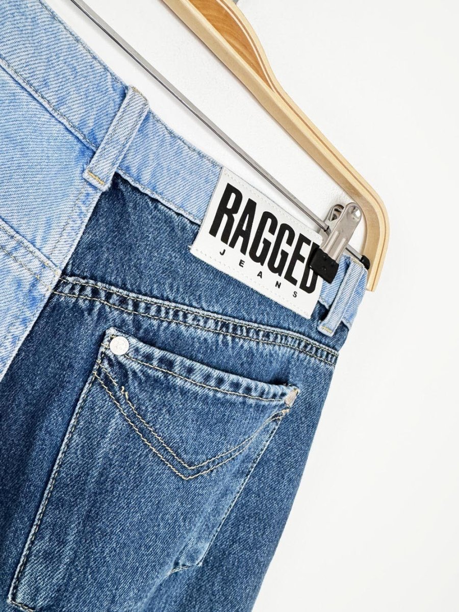 the ragged priest patchwork denim flare jeans - good market thrift store