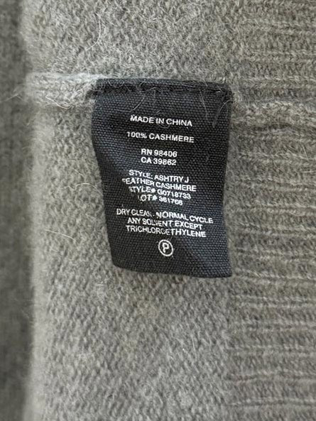 theory 100% cashmere floral embroidery open knit cardigan | rework - good market thrift store