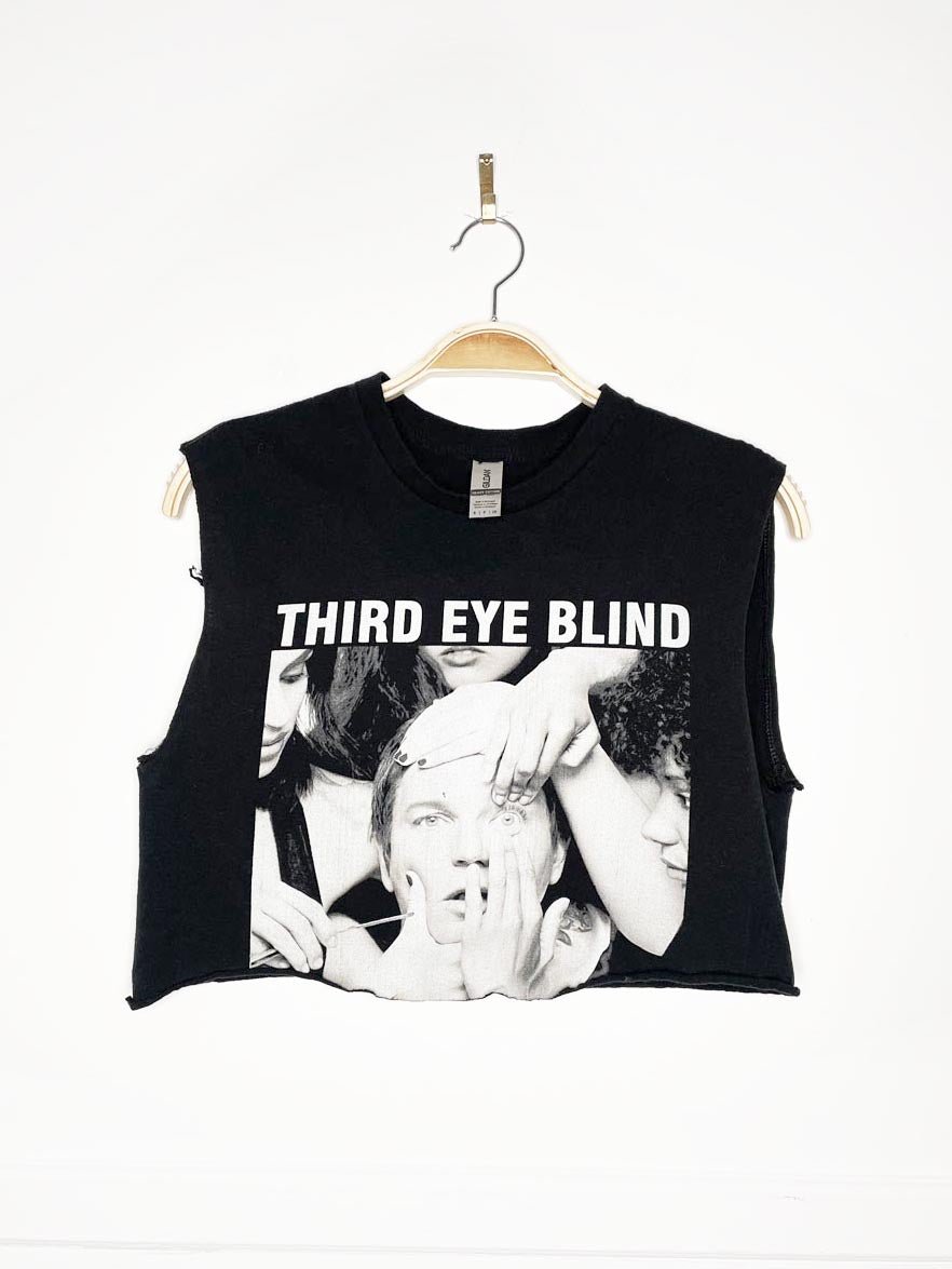 third eye blind cropped sleeveless tee | rework - good market thrift store