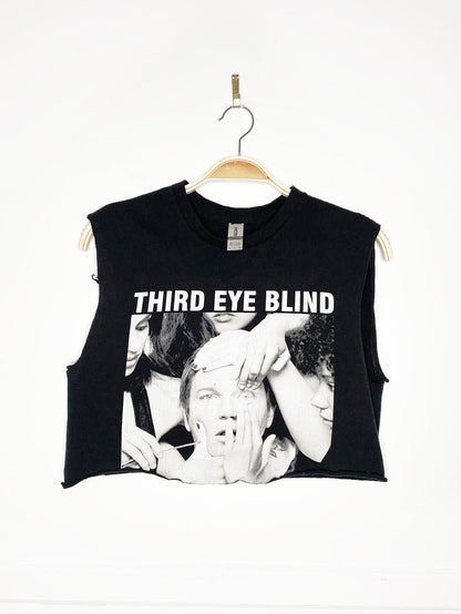 third eye blind cropped sleeveless tee | rework - good market thrift store