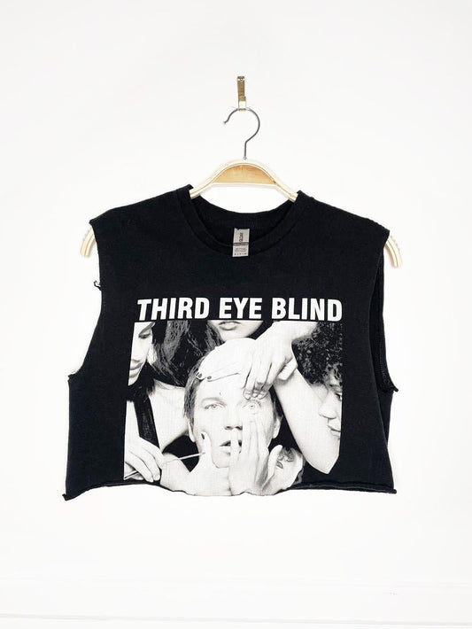 third eye blind cropped sleeveless tee | rework - good market thrift store