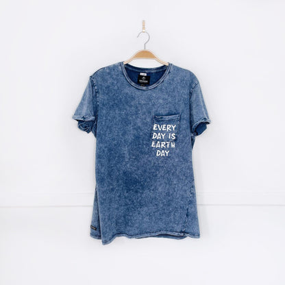 threadbare x earth activist acid wash pocket tee
