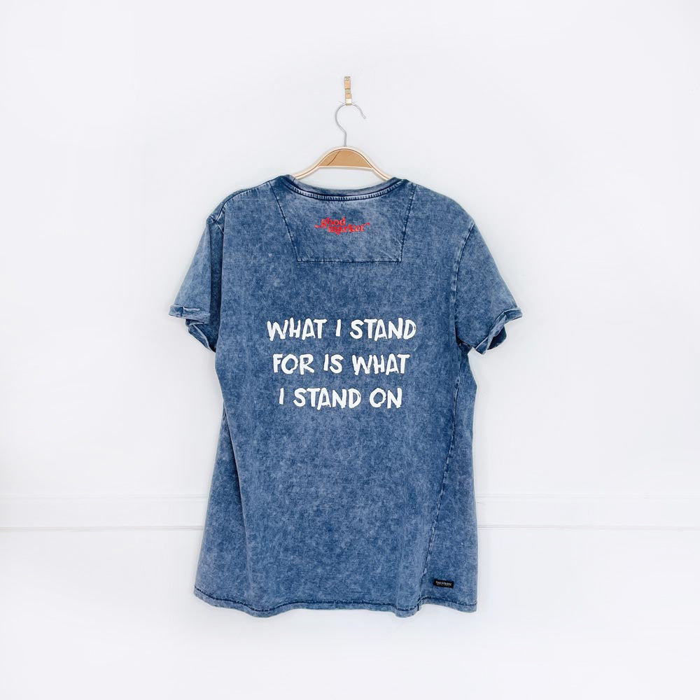 threadbare x earth activist acid wash pocket tee