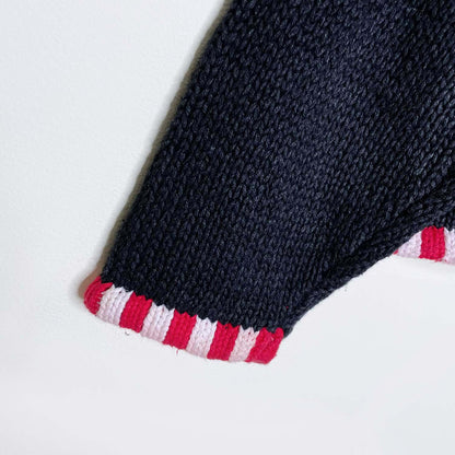 vintage tiara three santas embellished knit cardi - size large