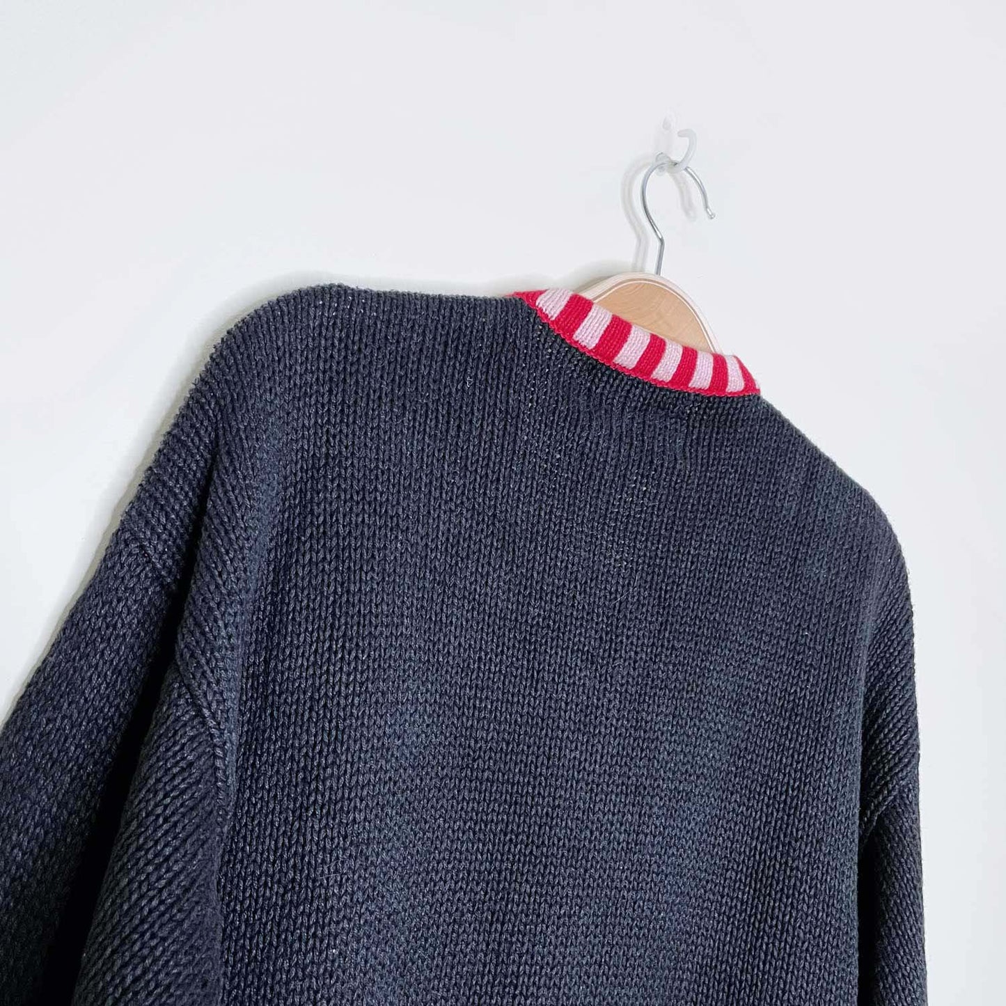 vintage tiara three santas embellished knit cardi - size large