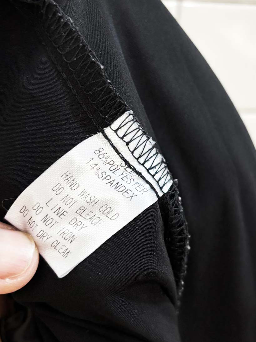 tic toc black satin cargo joggers - good market thrift store