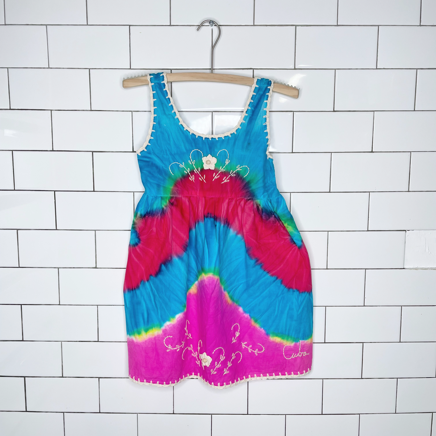 vintage handmade tie dye sundress - size 6