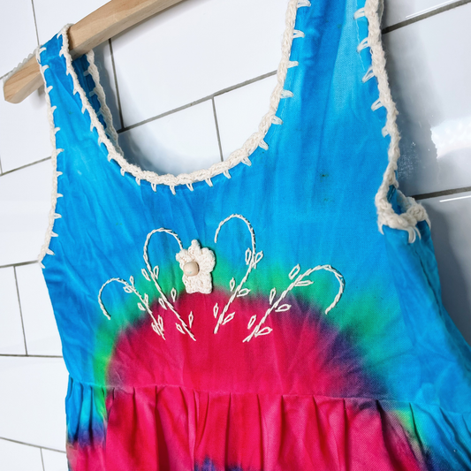 vintage handmade tie dye sundress - size 6