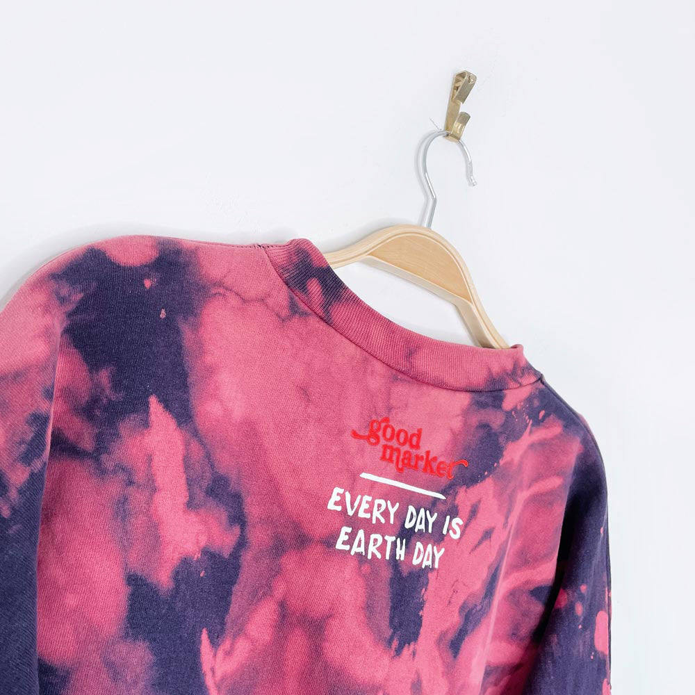 vintage x earth activist tie dye boxy crew