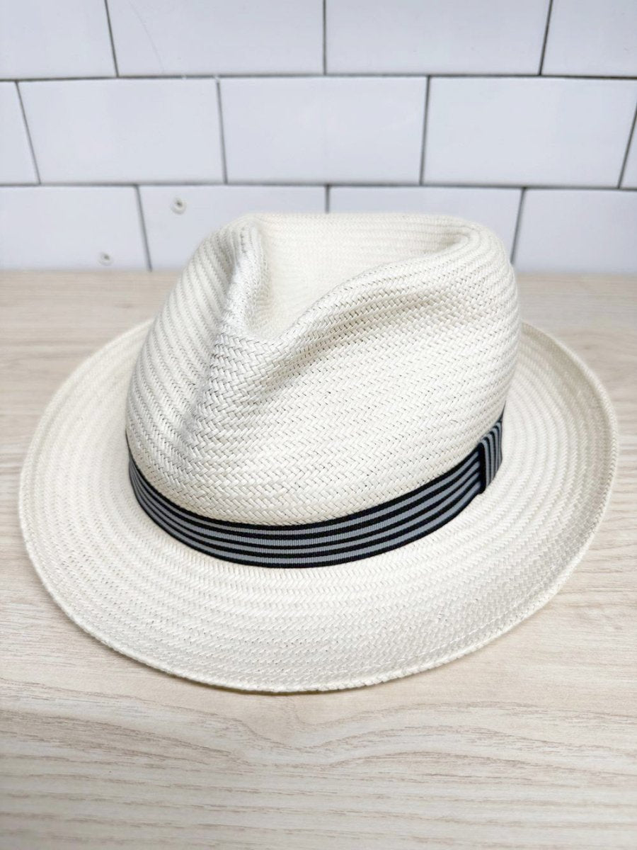 tilley shantung straw drawstring fedora travel hat | made in Canada - good market thrift store